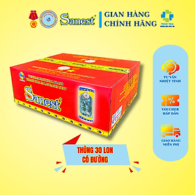 Thùng 30 lon nước yến sào khánh hòa sanest - đóng lon 190ml