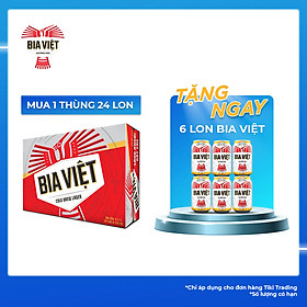 Thùng 24 Lon Bia Việt (330ml/lon)