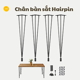 Mua Bộ Chân Sắt Hairpin Tăng Chỉnh José / Bộ 4 Chân Bàn Sắt Sơn Tĩnh Điện 72cm Cao Cấp