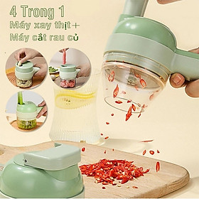 Mua Máy xay mini cầm tay 3 trong 1 (máy xay nghiền tỏi ớt  rau củ  sinh tố   máy nạo gọt hoa quả  máy cắt sợi  thái lát đồ ăn) dễ dàng vệ sinh