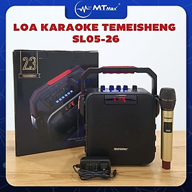 Loa Bluetooth Karaoke Temeisheng SL0526, Kèm 1 Micro Không Dây Loa Karaoke Cao Cấp Âm Thanh Cực Hay Có Quai Xách