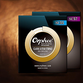 Orphee SC Series 6 Pcs Clear Nylon Silver Plated Wire Classic Classical Guitar Strings