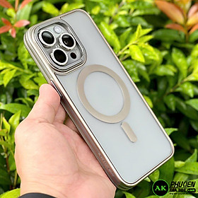 Ốp nhám tích hợp vòng sạc từ tính | Gờ camera kim loại, lưng nhám chống trơn trượt chính hãng Likgus Moxie dành cho iPhone 15 Pro Max / 15 Pro - Hàng chính hãng