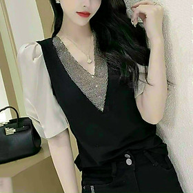 ÁO THUN CỔ V KẾT ĐA 1TAY VOAN