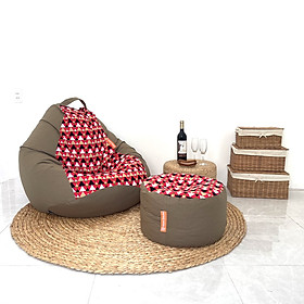 Mua Bộ Ghế Lười K-Bean Canvas Tam Giác Nâu Home Dream