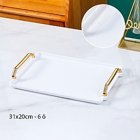 Mua Khay Mứt Nhựa 3-6-8 ô  chén thủy tinh xanh  khay Tết sang trọng  tiện lợi