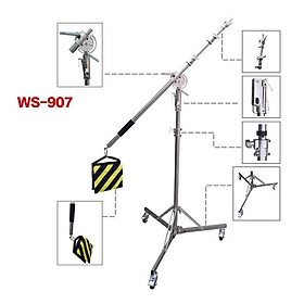 Mua CHÂN ĐÈN BOOM INOX WS-907 KÈM BÁNH XE