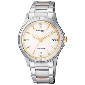 Đồng Hồ Nữ Citizen Đính Đá Swarovski Dây Thép Không Gỉ FE6054-54A - Mặt Trắng