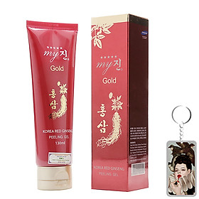 Tẩy tế bào chết hồng sâm Red Ginseng Peeling Gel My Jin Gold Hàn Quốc 130ml + Móc khoá