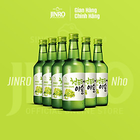 CHÍNH HÃNG Soju Hàn Quốc JINRO VỊ NHO 360ml - Hộp 6 chai