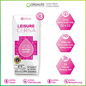 Thực phẩm dinh dưỡng Leisure Cerna lốc 3 hộp (250/hộp) - hỗ trợ kiểm soát, ổn định đường huyết cho người tiểu đường