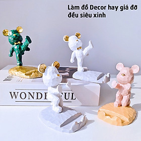 Giá Đỡ Máy Tính Bảng , Điện Thoại Hình Gấu Cute Mini Để Bàn Làm Việc Đồ Decor Trang Trí Bàn Làm Việc Đáng Yêu