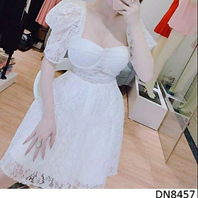 Đầm xòe ren cánh tiên cúp quả ngực