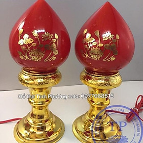 Mua Đèn thờ điện quả đào đk10 cao 23cm