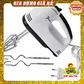 Mua ̂  Máy đánh trứng kem bơ cầm tay  máy làm bánh 7 tốc độ tặng 4 que làm bánh