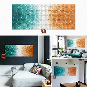 Mua Tranh gỗ trang trí 3D VÀNG XANH (Wood mosaic) - KÍCH THƯỚC 30x80cm