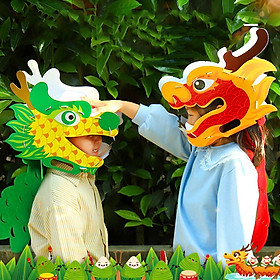 Handmade Paper Dragon Accessories Decor Chinese Style Prop Practical Lovely DIY Material Kits for Christmas Spring Festival New Year Wedding