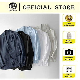 Áo vest Blazer Linen nam,Blazer nam Đũi Việt 2 cúc, form rộng chất vải linen mềm mại phong cách trẻ trung
