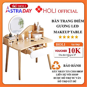 Mua Bàn trang điểm gỗ HOLI (AK11) có Gương LED cảm ứng  Ngăn kéo rộng  Chân gỗ tự nhiên chắc chắn