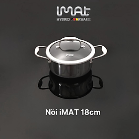 Hàng chính hãng: Nồi iMat Hybrid Blackcube 18cm, Sản phẩm làm bằng iNox 304, phủ chống dính Daikin Nhật Bản.