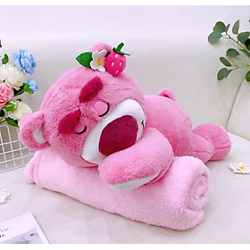 Mua Bộ chăn gối ngủ văn phòng - Gối mền văn phòng hottrend gấu dâu nhiều mẫu