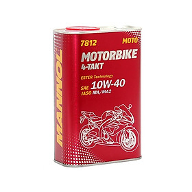 Nhớt Đặc Biệt Cho Xe Côn Tay, Xe Phân Khối Lớn MANNOL 7812 4-Takt Motorbike ESTER 10W-40 SL 1 Lít – {100% Germany}