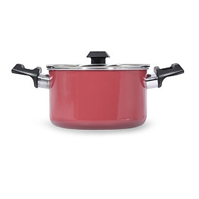 Nồi Easy Seoulcook 18 cm đáy từ (hồng) chống dính vân đá cao cấp Hàn Quốc, dùng được tất cả các loại bếp / Induction