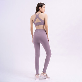 Set đồ tập Yoga Luxury Hibi Sports H138 - Áo Bra khoét lưng tam giác - Kèm mút nâng ngực