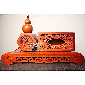 Mua Combo 4 món giá rẻ khay trà hộp giấy hộp đựng chè gỗ hương cao cấp