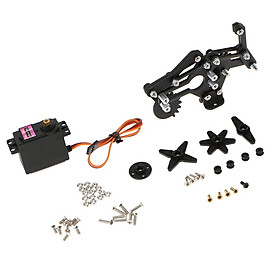 Flexible 1-DOF Alloy Mechanical Robotic Arm Claw With 15kg Metal Gears Servo Robot Car Accessory