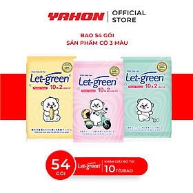 Combo Gói Khăn Giấy Bỏ Túi Tiện Lợi LET-GREEN, 10 Tờ/Gói