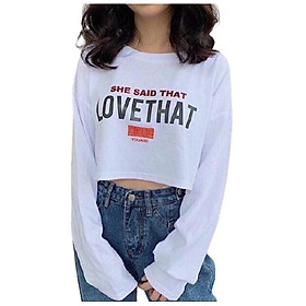 Áo thun nữ croptop dài tay xinh