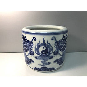 Mua Bát hương men xanh ngọc hình rồng  ( sứ cao cấp bát tràng ) - cao 14 - ĐK 16