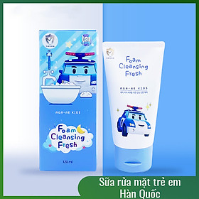 Sữa rửa mặt trẻ em POLI Foam Cleansing Fresh Hàn Quốc làm sạch da mặt dịu nhẹ và không gây kích ứng 120ml
