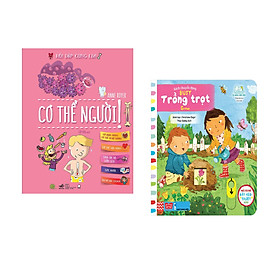Combo 2 cuốn Hỏi đáp cùng em - Cơ thể người + Sách chuyển động - Busy - Grow - Trồng trọt