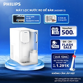 [Hàng Chính Hãng] Máy Lọc Nước RO Để Bàn NÓNG-LẠNH Philips ADD6912 - Trải Nghiệm Công Nghệ Lọc RO thế hệ mới Aquaporin Inside®