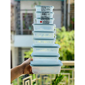 Mua Bộ 11 hộp nhựa nắp dẻo nội địa Nhật 150ml  300ml  600ml  900ml  1350ml  2200ml Fitin Pack (màu xanh Mint)