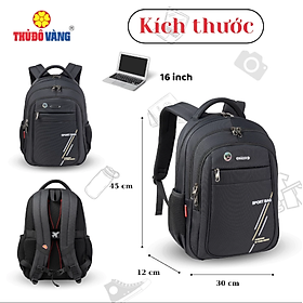 657 THỦ ĐÔ VÀNG Balo Đi Du Lịch Đi Làm Đi Học chứa Laptop 16 inch Chống Sốc, Chống Thấm Nước BL 657