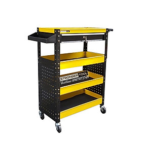 Mua XE ĐẨY DỤNG CỤ 3 KHAY 1 NGĂN KÉO 2 TẤM HÔNG DÙNG CHO GARAGE TIỆM SỬA XE MÁY
