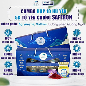 Hộp Yến Chưng Sẵn Yến Loan Gồm 10 Hũ 5g Chưng Saffron Không chất Bảo Quản Chăm Sóc Sức Khỏe Cho Mọi Người