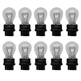 Bộ 10 Bóng phanh ô tô chân cắm 12v 21/5w 2 tóc màu trắng