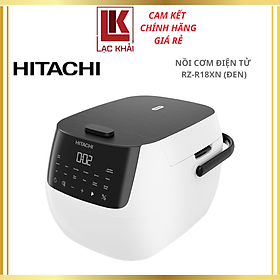 Nồi cơm điện tử Hitachi RZ-R18XN - Dung tích 1.8L, 14 chế độ nấu, màu trắng - Hàng chính hãng