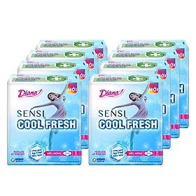 Combo 8 Gói Băng Vệ Sinh Diana Cool Fresh Siêu Mỏng (8 Miếng / Gói)