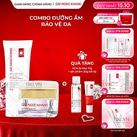 Bộ đôi dưỡng da và chống nắng: Kem dưỡng da ban đêm 30g và Kem chống nắng 50g (Sắc Ngọc Khang Official)