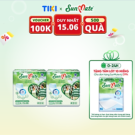 Combo 2 Tã Quần Người Lớn Sunmate Mềm Mại L8 (8 Miếng)