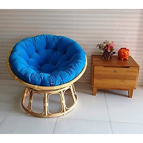 Mua Ghế thư giãn papasan đủ size ( Nệm nhung cao cấp xanh biển)