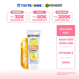 Sữa Rửa Mặt Sáng Da Garnier Bright Complete Serum Cleanser Vitamin C 100ml