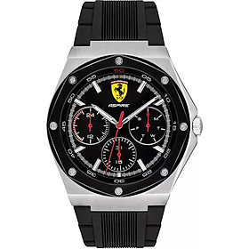 Đồng Hồ Nam Dây Cao Su Lịch Thứ Ngày Ferrari 0830537 (41mm)