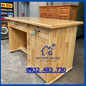 Mua Bàn làm việc 1m2 cho văn phòng  gỗ thông tự nhiên màu vàng _BLVG1130621