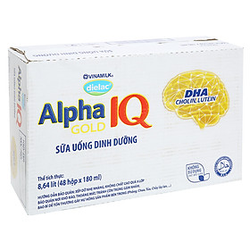 THÙNG 48 HỘP SỮA BỘT PHA SẴN DIELAC ALPHA GOLD IQ 180ML
